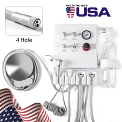 Portable Dental Turbine Unit Air Compressor/High&Low Speed Handpiece Kit 2/4Hole