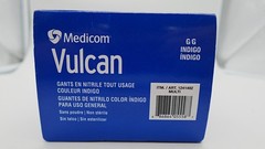 Medicom Vulcan Nitrile Disposable Gloves 150-pcs Large Durable Latex-Free Blue