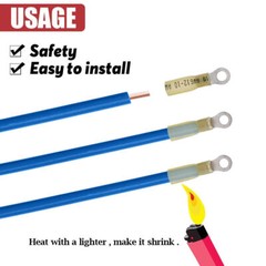 Waterproof Wire Crimp Connectors Heat Shrink Ring Terminals 22-10 AWG 50-500PCS