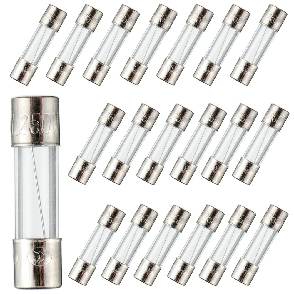 BOJACK 5x20mm 0.5A 0.5amp 250V 0.2 x 0.78 Inch F0.5AL250V F0.5A, transparent
