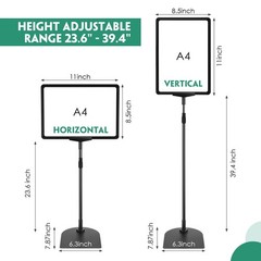 12 Pack Adjustable Poster Stand Holder Floor Standing Display Sign Holder for…