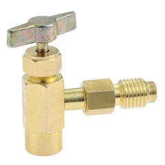 7/16″ Female to 1/4″ Male Brass Can Tap Adapter With Leak Saver R290 R600a New