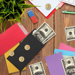 Cash Envelopes – 100 Packs, 3.5×6.5 Inches, Black, Colored, Suitable for Budgets