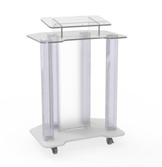 Returned Item Acrylic Podium Wood Pulpit Large Lecterm for Church School Confere