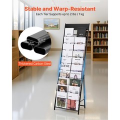 Uimoso 20-Pocket Magazine and Brochure Display Rack for Literature Organization