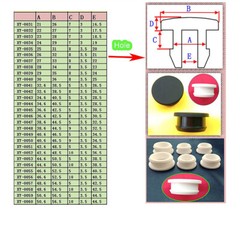 White Snap-On Hole Plug Silicone Rubber Blanking Seal Bung Pipe Tube 2.5mm-60mm