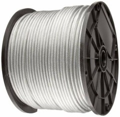 Vinyl Coated Stainless Steel 304 Cable Wire Rope 7×7, Clear, 3/64″ – 1/16″