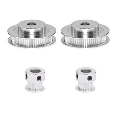 2PCS Set GT2 Synchronous Wheel 20&60 Teeth 8mm Bore Aluminum Timing Pulleys w…