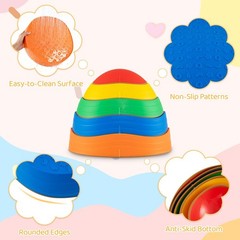 Costzon Balance Stepping Stones For Kids 11 Pcs Non-Slip Toddler Stones Sensory