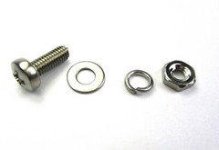 25sets/100pcs M3-0.50X8mm Stainless Phillips Pan Head Screws, (25 Sets of 4pcs)