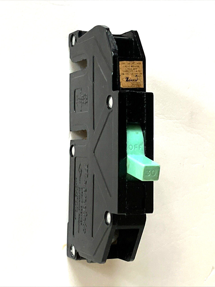 T30 Zinsco GTE Sylvania 1P30A 120VAC Plug-in / Feed-thru Breaker T130 Green