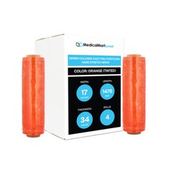 Orange Color Shrink Wrap 17″ x 1476′ Pre-Stretch Hand Film 4 Rolls