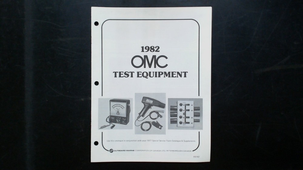OMC Test Equipment Manual X5162 1982 Outboard Marine Tools Catalog