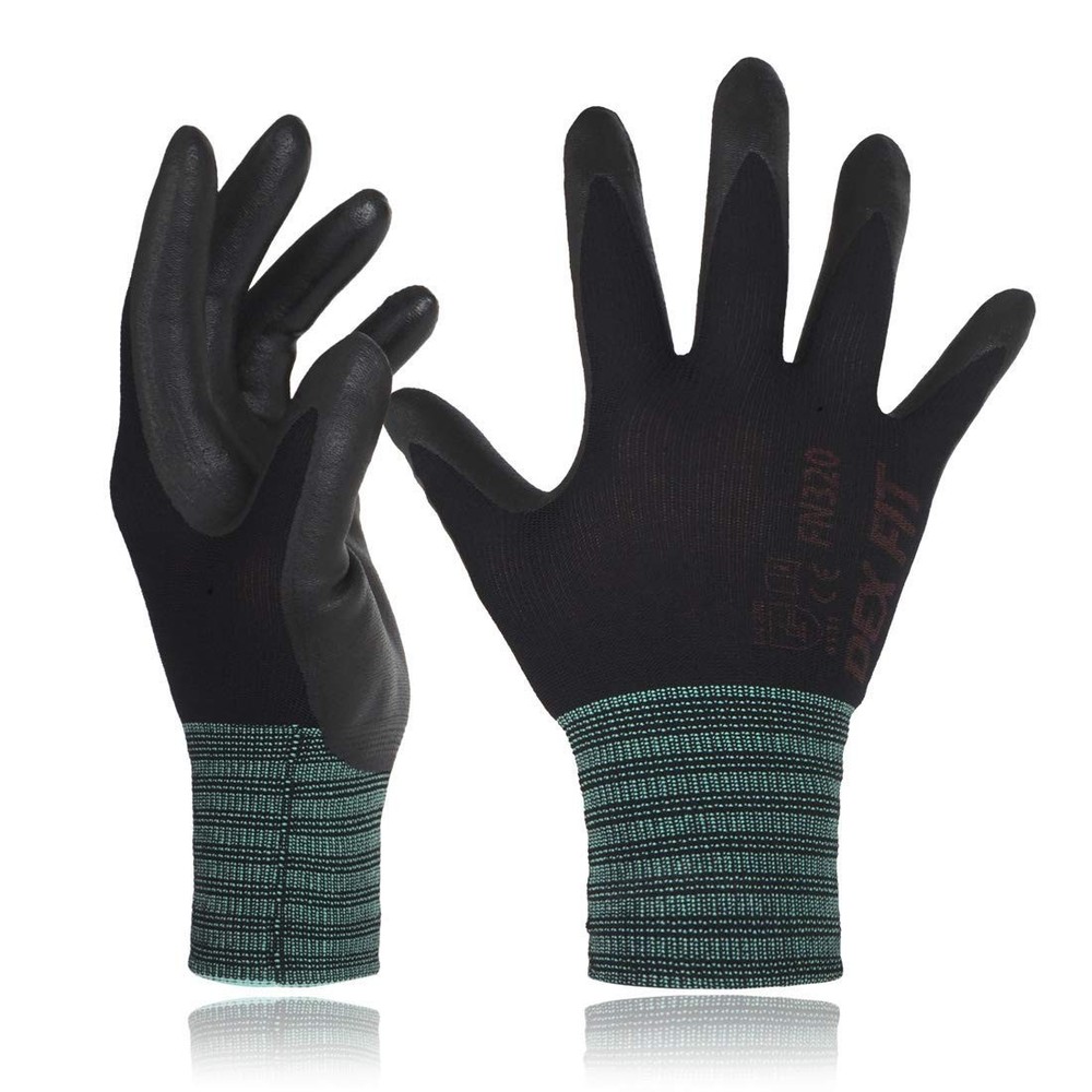 Premium Nylon Nitrile Work Gloves FN320 3D Comfort, Stretchy Fit, Size…