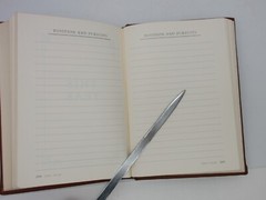 Journal Diary 6″ Leather Hardcover 320 Lined Pages Graphic Image Black