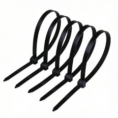 Zip Cable Ties Assorted Sizes(4”+6”+8”+12”) Heavy Duty Nylon Black UV Resistant