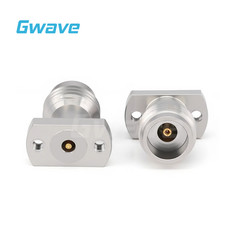 2.4mm Female Solderless PCB Connector with 2 Hole Flange for Stripline, DC-50GHz