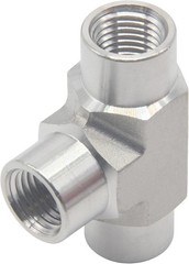 HFS(R) 3/8″ Female NPT 3 Way T Shaped Equal Tee Coupling Stainless Steel 304