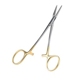 2Type Dental Hemostat Locking Forceps Surgical Instrument Curved & Straight Head