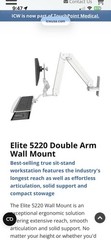 ICW Elite 5220 Double-Arm Wall Mount ELP5220-WT-KUB-MW