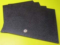 ABS Sheet Haircell Textured, 1 Side, Black, .094″ (3/32″) x 12″ x 12″, 8 Units