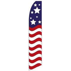 Stars and Stripes Banner Flag Sign Only Advertising Swooper Feather Top