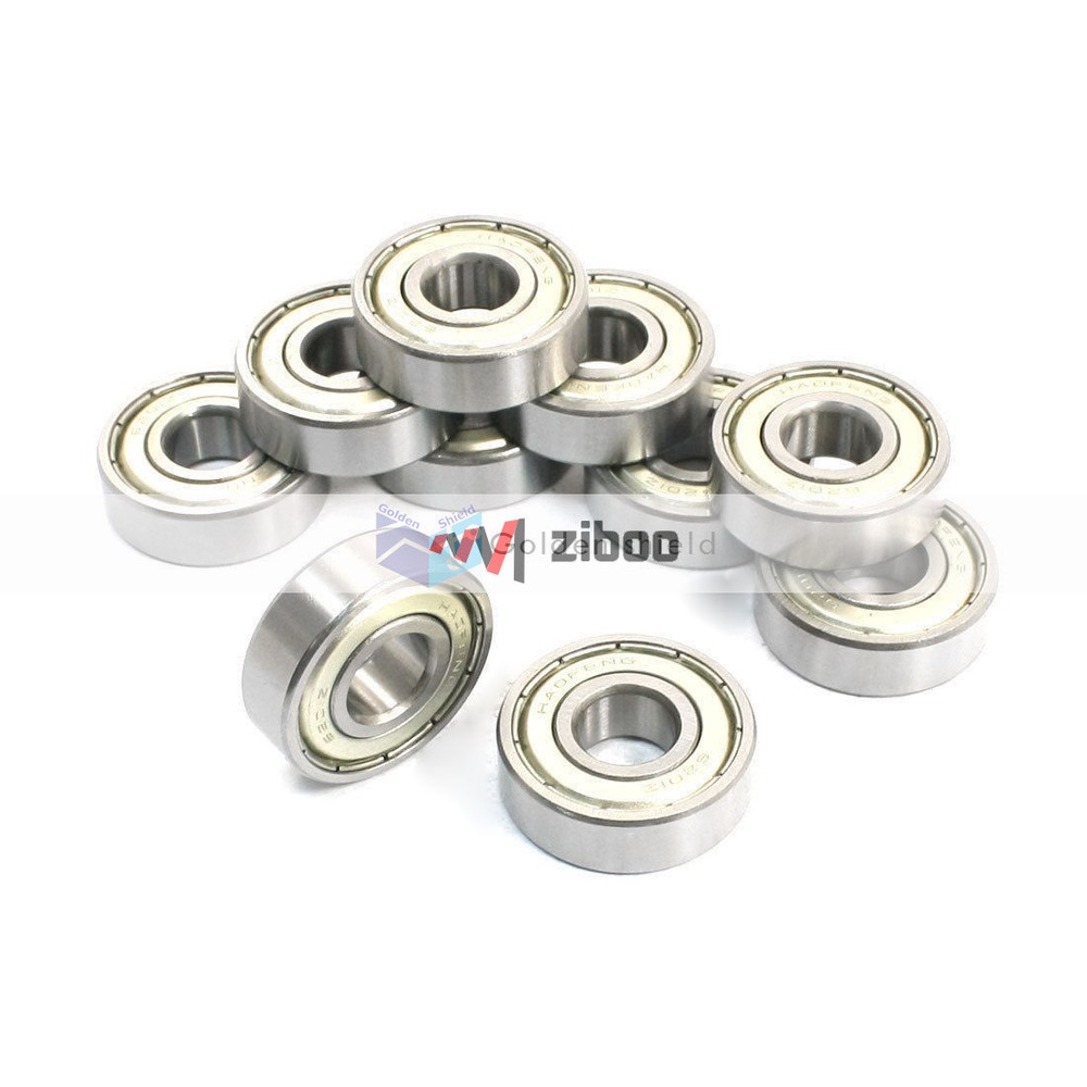 10 Pcs 6201Z 12mm x32mm x 10mm Shielded Deep Groove Radial Ball Bearings