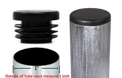 Black 1″ Round Tubing Plastic Hole Plug End Cap, 1 Inch OD Tube Pipe Cover