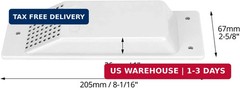 QWORK Shipping Container Air Vents – 8″ x 2.6″ Light Grey, 10 Pack Enhanced Cros