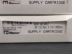 5 Panduit Shrink Tube Label Cartridges – See List In Description – Free Shipping
