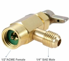 3pcs R134A Can Tap &Tank Adapter & Valve Core Remover Valve Dispenser Golden Kit