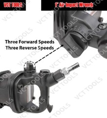 4000FT/LB Air Impact Wrench 1″ Drive Gun Long Commercial Truck w 2 Sockets Shank