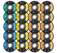 S SATC 20PCS Flap Discs 4-1/2″ for Angle Grinder 40/60/80/120 Grit Flap Disc T29