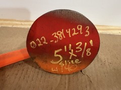 1 Slice 4140 Hot Rolled Steel Bar Round Stock Heat Treated 5” OD x ~3/8”