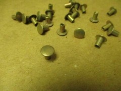 9/64″ x 1/4″ Semi Tubular Steel Rivets Tin Plated 100 Pcs. U.S.A. #1161