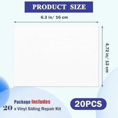 20PCS Vinyl Siding Repair Kit, Self-Adhesive Vinyl Siding and Fence Repair Tape