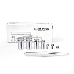 GRAM PRES Calibration Weight Set,1g 2g 5g 10g 20g with Tweezers for Small