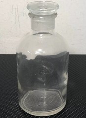 250ml Clear Glass Reagent Bottle, Narrow Mouth With Stopper Size 27 #213T5