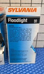 (4)SYLVANIA 50W R20 Narrow Floodlight Philips Director Track Hi Hat Long Neck