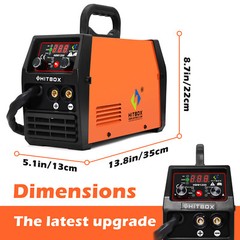 HITBOX 3 IN 1 MIG Welder ARC MMA LIFT TIG 110V/220V Welding Machine & TIG Torch