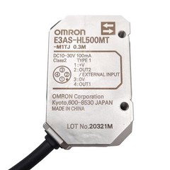 Omron E3AS-HL500MT-M1TJ Photoelectric Sensor, 35-500mm, M12 4-Pin Male, 10-30VDC