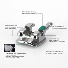 Dental Orthodontic Brackets Braces Metal MIM Mini Roth/MBT 018/022