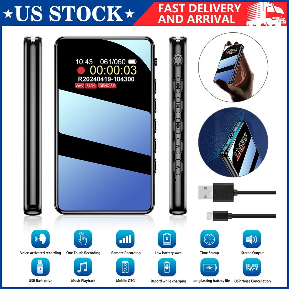 Mini Spy Voice Activated Recorder Digital Audio Magnetic With 32G MP3 Player