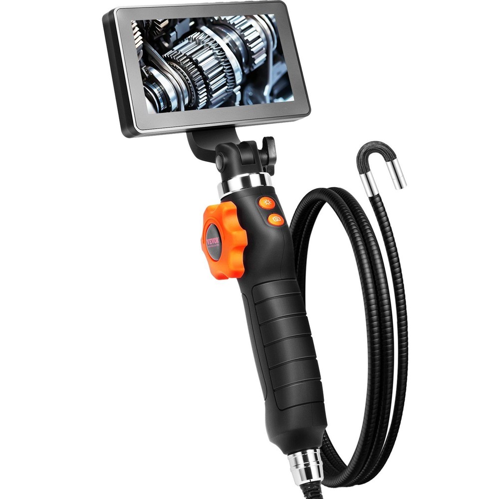 5″ IPS 180° Two-Way Articulating 8X Zoom 6.4mm Lens Borescope Endoscope