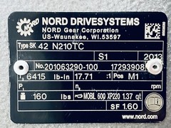 NORD SK42 N210TC HELICAL INLINE GEARBOX REDUCER 17.71:1 RATIO