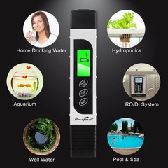 HoneForest TDS Meter, Digital 6.29 x 1.14 x 0.59 inches (160x29x15mm), White