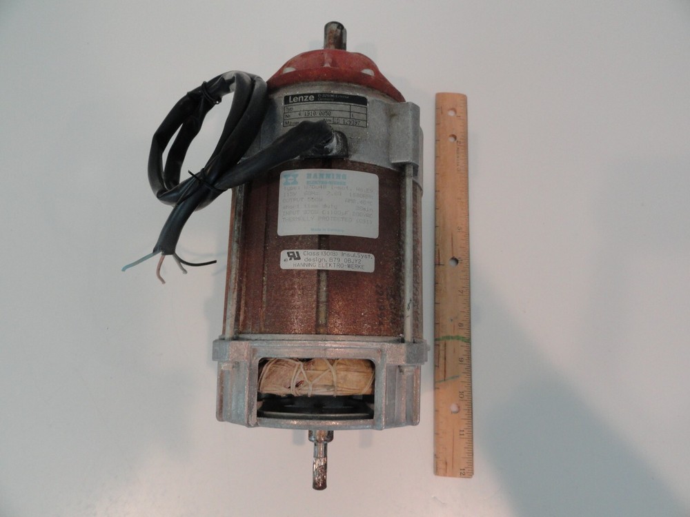Hanning Elektro-Werke W7Dw4B 115V 7.6A 1680RPM Motor w/Lenze reducer gearbox