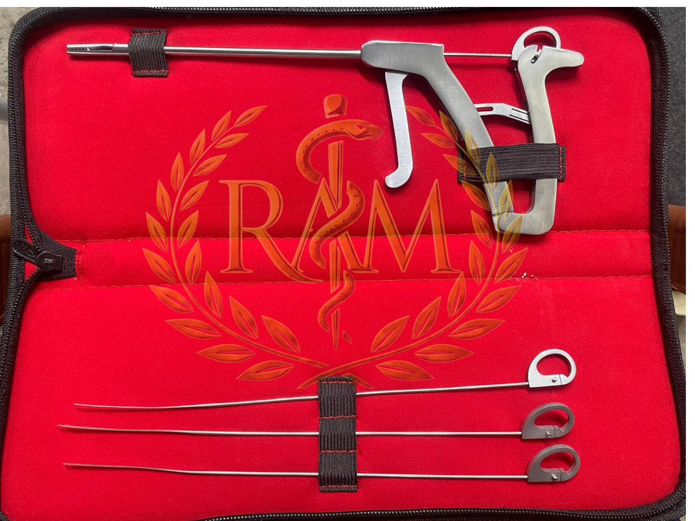 Arthroscopy Shoulder/Knee Scorpion Suture Passer Straight With 3 Needles Set