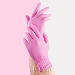 Pink Nitrile Disposable Gloves 50 100 XS Small Woman Girl Kids Household Cleanin