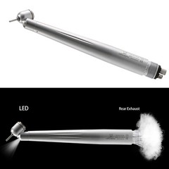 LED Dental Surgical Handpiece 45° Angle 4 Hole Midwest Rear Exhaust Impact Air